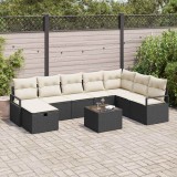 Cumpara ieftin Set de canapele pentru grădină 8 pcs Negru Rattan poli