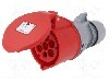 Conector alimentare AC, IEC 60309, IP44, 32A, 400V AC, 7 pini, PCE - 227-6V