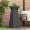 VidaXL Vază pe pilon Negru 40 x 40 x 100 cm Oțel 873852