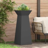 Cumpara ieftin Vază pe pilon Negru 40 x 40 x 100 cm Oțel