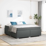 Cumpara ieftin Cadru de pat cu saltea Gri inchis 180 x 200 cm tesatura