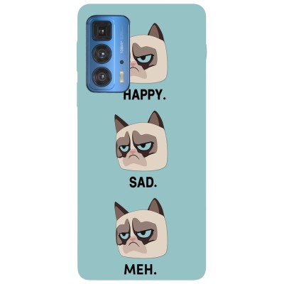 Husa compatibila cu Motorola Moto G22 model Emotionally complex Grumpy Cat, Silicon, TPU, Viceversa foto
