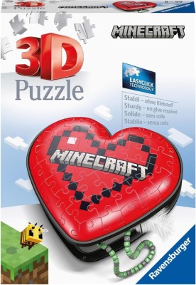 Puzzle 3d minecraft inima foto