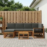 Cumpara ieftin Set de canapele de exterior 7 buc. 6-Locuri Natural si Antracit