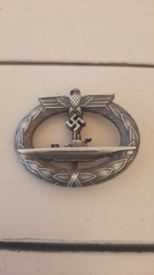 Insigna vintage Kriegsmarine U-Boot Germania WWII foto