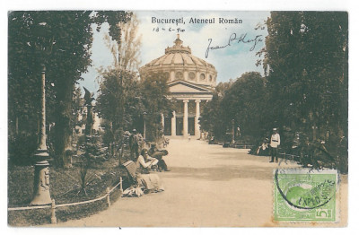 4454 - BUCURESTI, Atheneum, Music, Romania - old postcard - used - 1910 - TCV foto