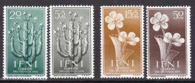 Ifni 1956 flori MI 157-160 MNH foto