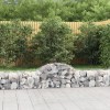 VidaXL Coșuri gabion arcuite 30 buc, 200x50x40/60 cm, fier galvanizat 3146274