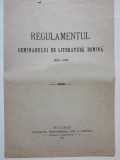 M.Dragomirescu, Regulament Seminar de Literatura romana, 1922