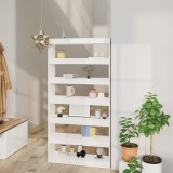 Bibliotecă/Separator cameră, alb extralucios 100x30x198 cm lemn