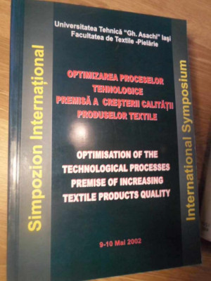 OPTIMIZAREA PROCESELOR TEHNOLOGICE - PREMISA A CRESTERII CALITATII PRODUSELOR TEXTILE-COLECTIV-232876 foto