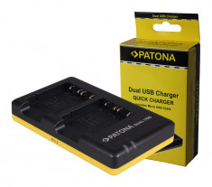 PATONA |Incarcator DUAL USB Patona pentru 2 acumulatori Sony NP-BG1 NPBG1 NP BG1 foto