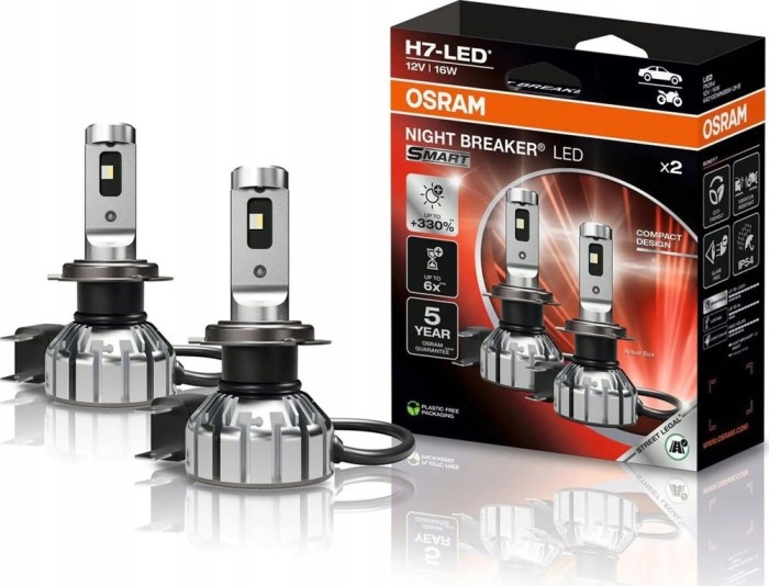 Set leduri H7 Osram Night Breaker Led omologate 519659 64210DWNBSM2HB-1