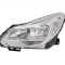 Far Opel Corsa D, 01.2011-12.2014, Stanga, tip bec H1+H7, reglare electrica, cu motoras, ECE culoare argintiu, Depo, 1216695, 1216789