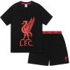 Pijama Barbati FC Liverpool Short, Negru, XXL - Bumbac, Produs Oficial