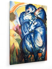 Tablou pe panza (canvas) - Franz Marc - The Tower of Blue Horses - 2 foto