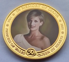 408. Moneda Insulele Cook 1 dollar 2011 (Princess Diana - In Memory)