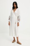 Answear Lab rochie culoarea alb, midi, dreaptă