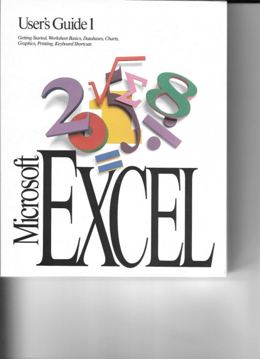 Microsoft EXCEL - User&#039;s Guide 1