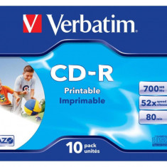 CD-R Verbatim 10 bucati, 52x, 700MB - RESIGILAT