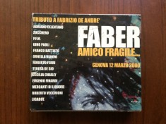 Faber Amico Fragile fabrizio de andre various 2000 dublu disc 2 cd discuri compilatie muzica pop usoara folk rock world italiana NM