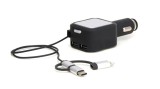 Incarcator auto telefon 3in1 12V-24V, 2xUSB, 5V 4.8A, cu adaptor TypeC, MicroUSB, Lighting, cablu retractabil, Streetwize AutoDrive ProParts