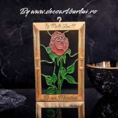 Cadou personalizat trandafir &icirc;n rama