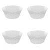 Set boluri, 4 piese, 1.5 L, Plastic, Transparent