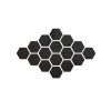 Set 12 Oglinzi Decorative Hexagonale XL Negre, 3D, Refolosibile, MyStyle&reg; Luxury Home