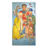 Tablou Feng Shui cu cei trei intelepti, nemuritori Fuk Luk Sau