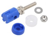 Soclu Banană Albastră 4mm 15A 48VDC Panou, CLIFF