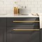 vidaXL M&acirc;nere de dulap, 5 buc., auriu, 320 mm, oțel inoxidabil 155362