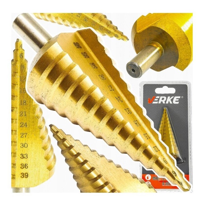 Burghiu conic, 4-39 mm, Verke