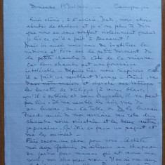 Scrisoare expediata din Franta in perioada interbelica de Cella Delavrancea