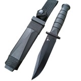 Cutit De Vanatoare, Husa De Plastic Neagra, Prindere Curea, 25.5 cm