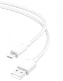 Cablu transfer date si incarcare XO NB249 USB-A - USB-C 5A Brodat 1m, Alb