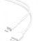 Cablu transfer date si incarcare XO NB249 USB-A - USB-C 5A Brodat 1m, Alb