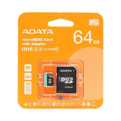 Memorie card uSDXC64GB U3+adaptor A-data foto
