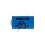 Baterie de schimb premium VHBW ER14250 pentru 1/2AA, 1770-XZ, 3B26, 418-0076, 60-0576-100 - 1200 mAh 3,6 V Li-SOCl2