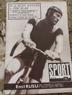 myh 110 - Revista SPORT - nr 14/iulie 1968 foto