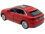 Macheta Audi Q8 rosu cu sunet si lumini, deschide tot 1:24