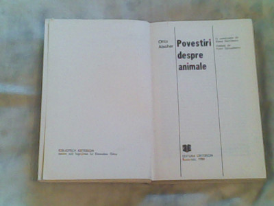 Povestiri despre animale-Otto Alscher foto