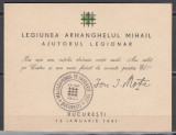 1940 LP 142 III CARNET FILATELIC AJUTORUL LEGIONAR STAMPILA MAJADAHONDA 13 IAN.