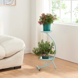 Suport plante Aalten metal 61,5x30x25cm albastru deschis [en.casa] HausGarden Leisure, [en.casa]