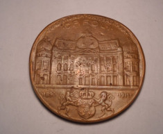 Medalie Regele Carol I - Fundatiunea Universitara Carol I 1891 1914 diam 70 mm foto
