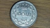 Romania - moneda de colectie istorica - 100 lei 1943 - calitate impecabila ! - Regele Mihai I