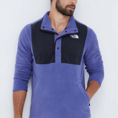 The North Face bluza barbati, culoarea violet, cu imprimeu