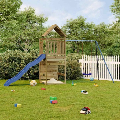 Set de joacă pentru exterior, lemn de pin impregnat foto