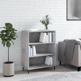 vidaXL Dulap cu rafturi, gri beton, 69,5x32,5x90 cm, lemn compozit