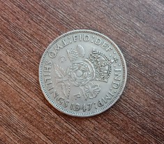 M3 C50 - Moneda foarte veche - Anglia - two shillings - 1947